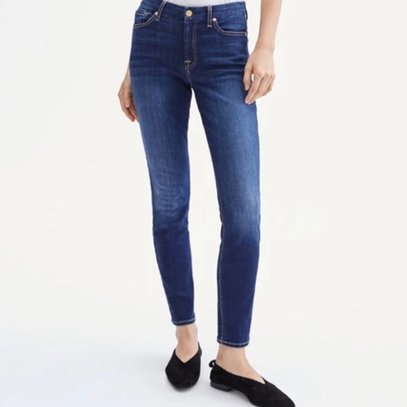7 for All Mankind B(air) Denim Ankle Skinny in Duchess - Picture 1 of 6